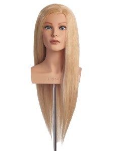 Główka treningowa fryzjerska  Gigi 60 cm  jasny blond włosy naturalne