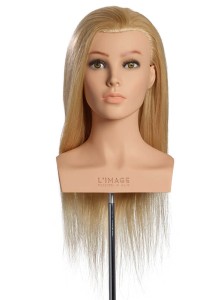 Główka treningowa fryzjerska  Raphaela 50 cm  jasny blond włosy naturalne